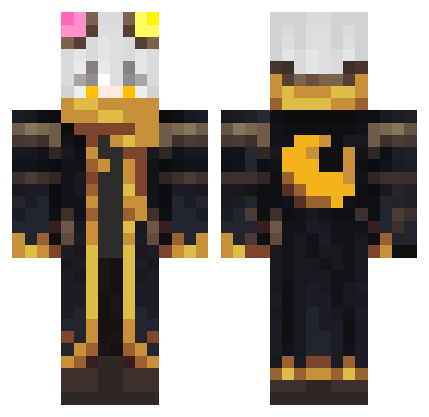 Mikonichiwa Minecraft skin, front and back view