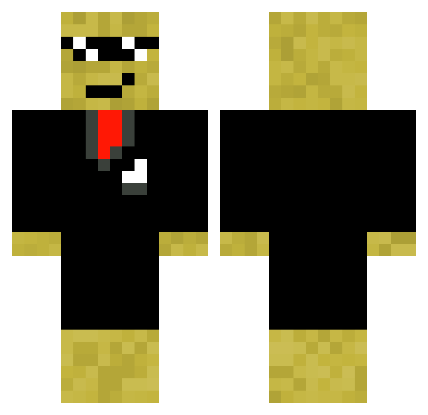 TheLightsEXE Minecraft skin, front and back view