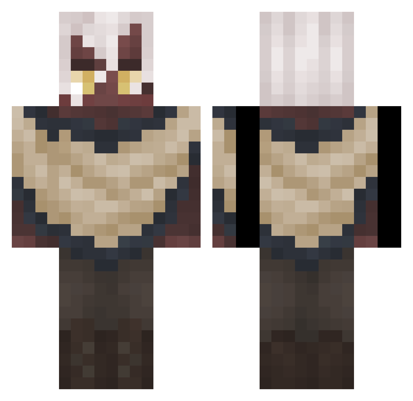 aran0343 Minecraft skin, front and back view