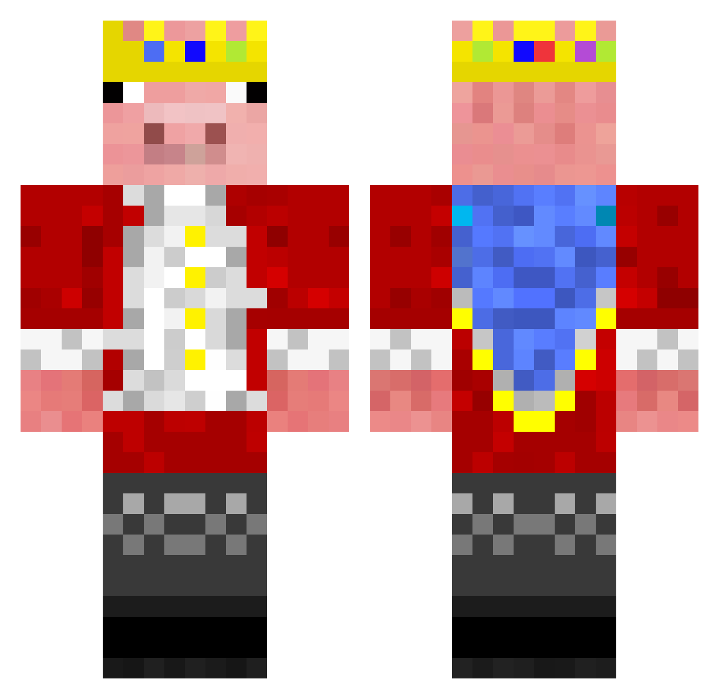 BOSSWOLF27 Minecraft skin, front and back view
