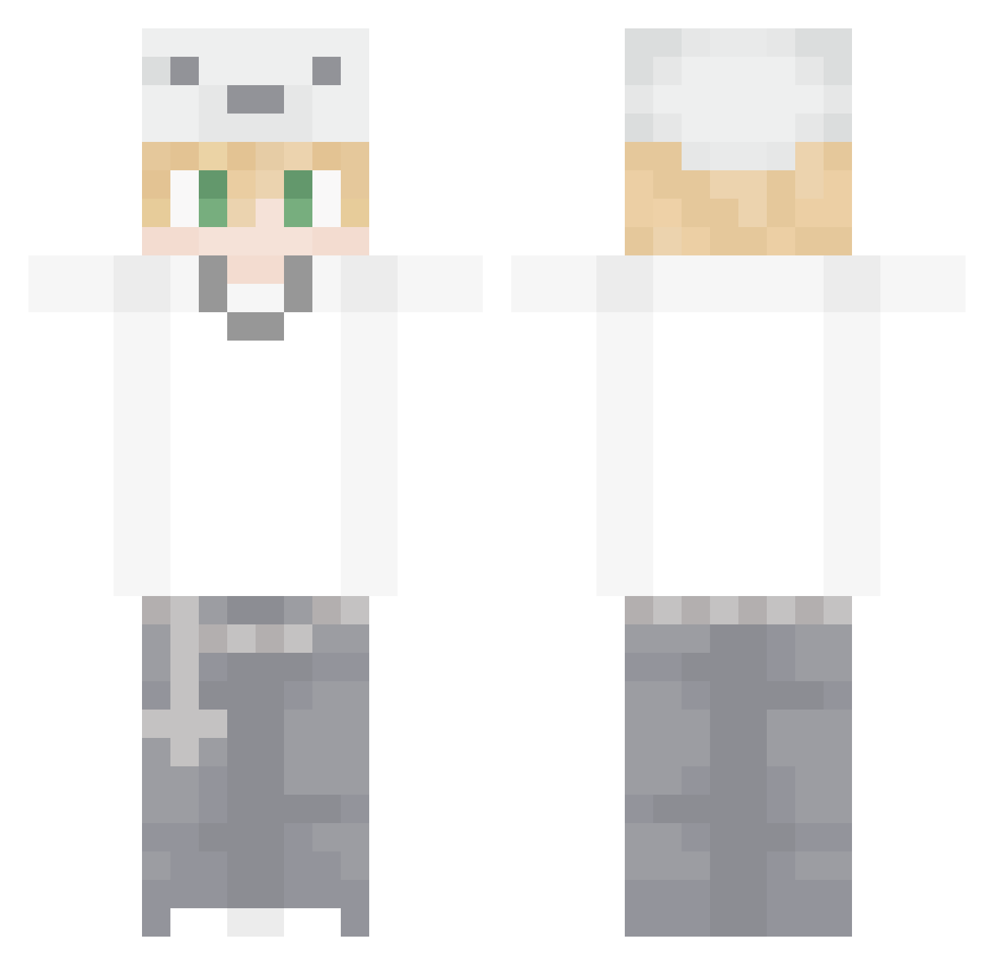 Kernemalk Minecraft skin, front and back view
