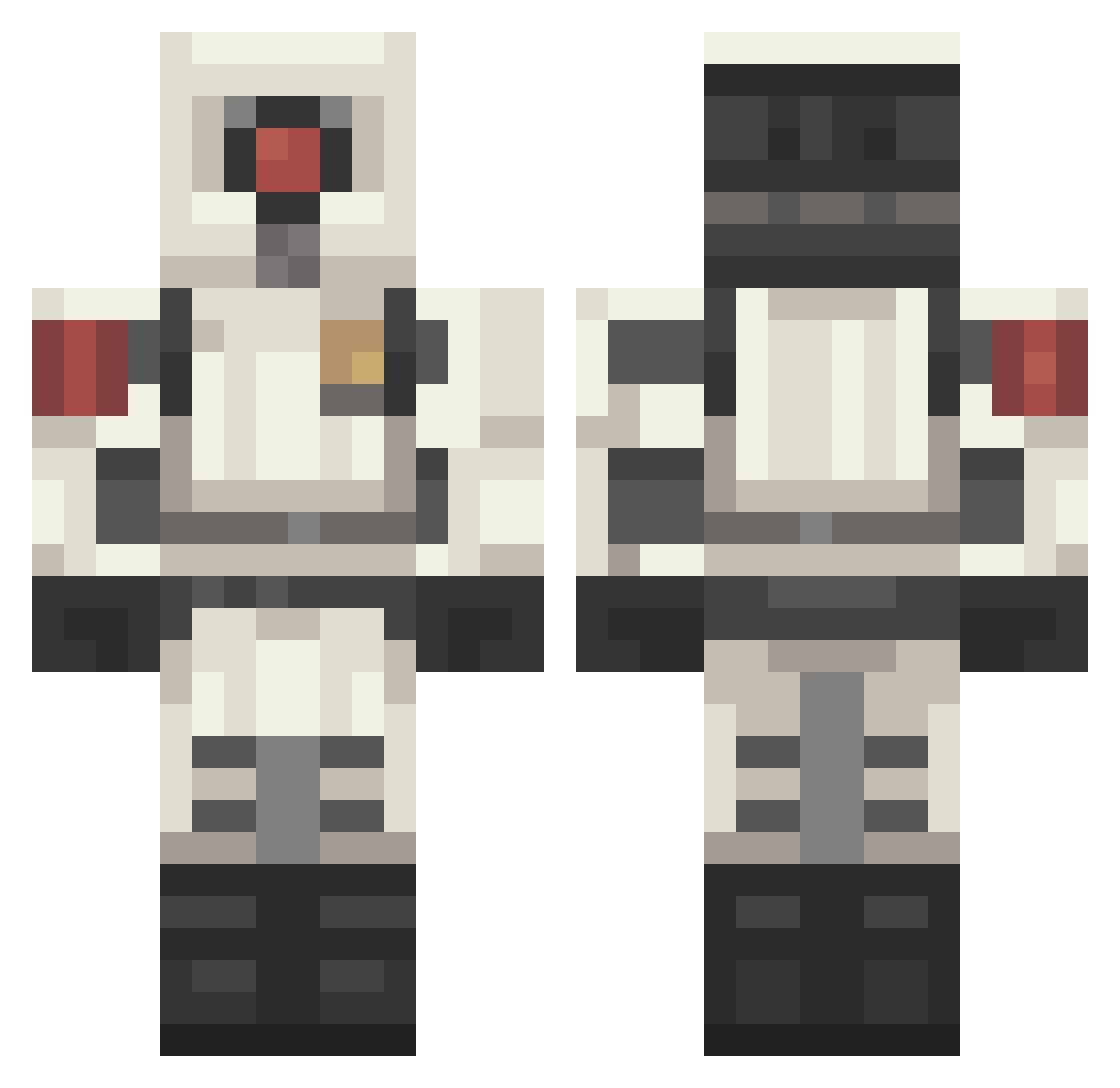 Spousalzeus002 Minecraft skin, front and back view