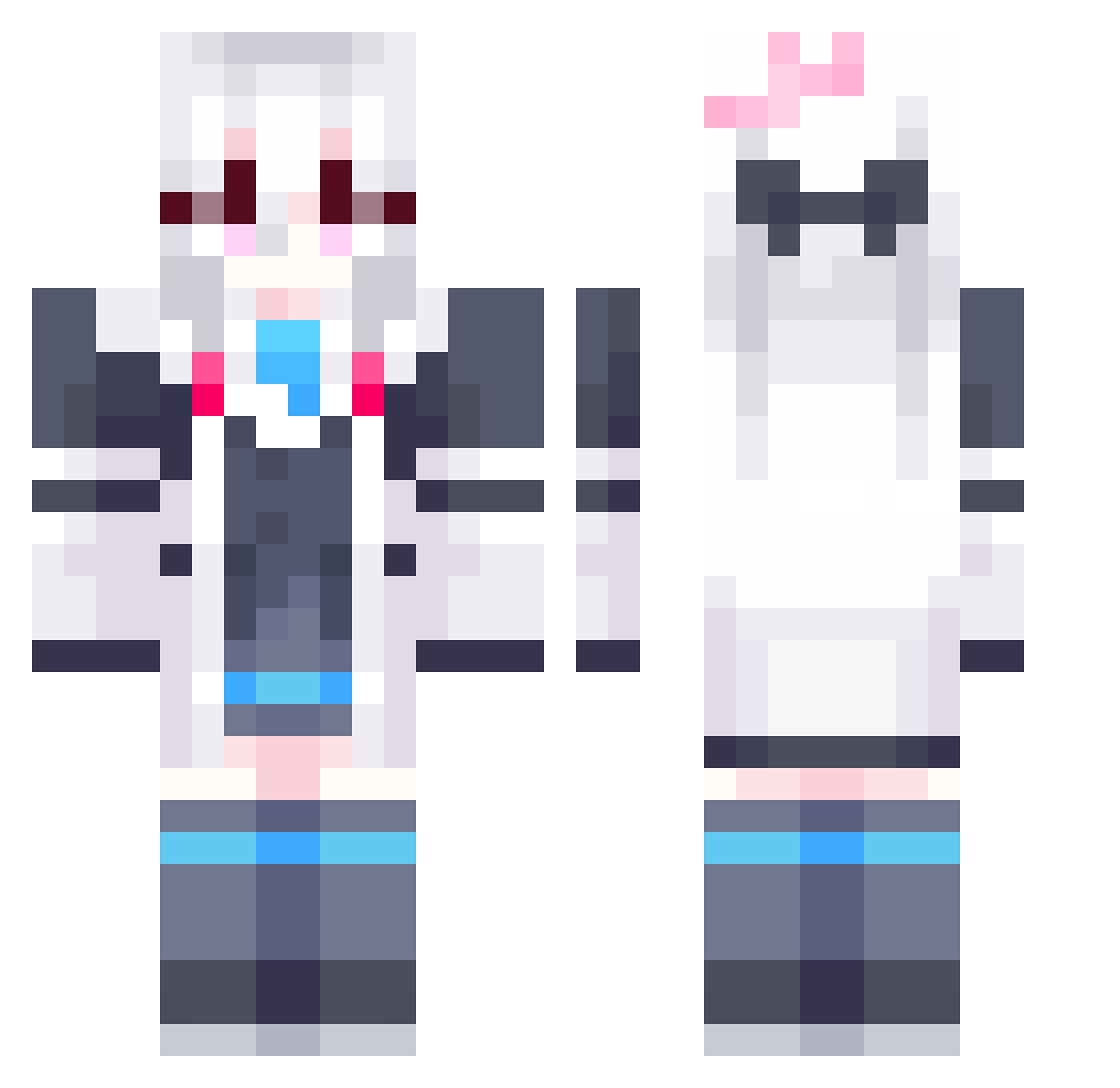 _ZeroNight_ Minecraft skin, front and back view
