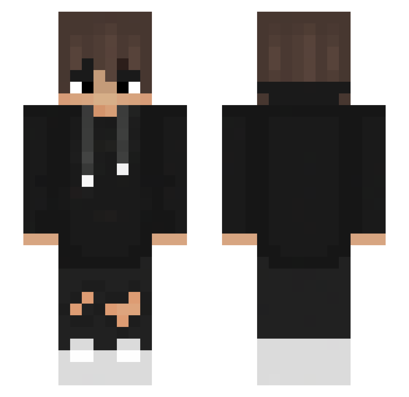 Vindees Minecraft skin, front and back view