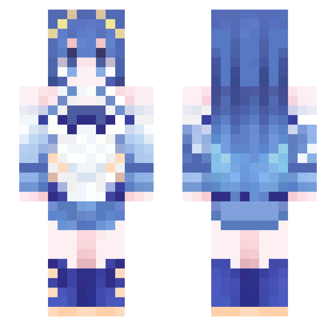 _FLOURISH_ Minecraft skin, front and back view