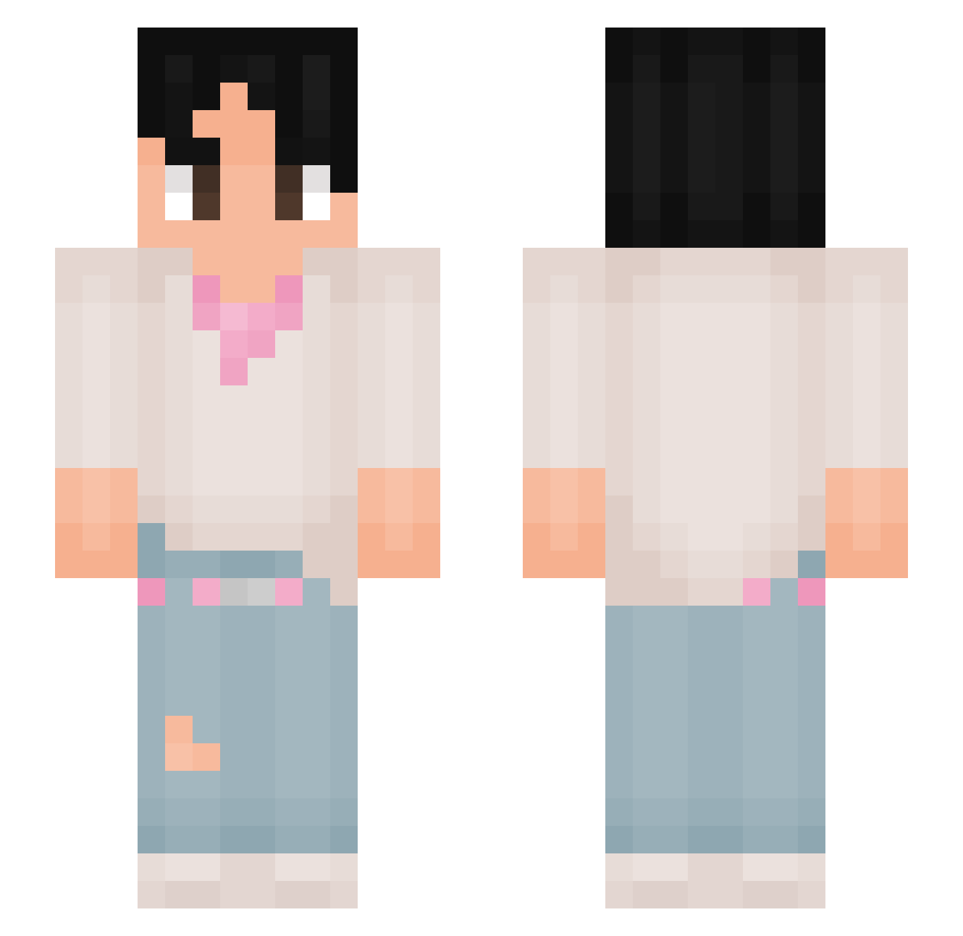 _Jinuu_ Minecraft skin, front and back view