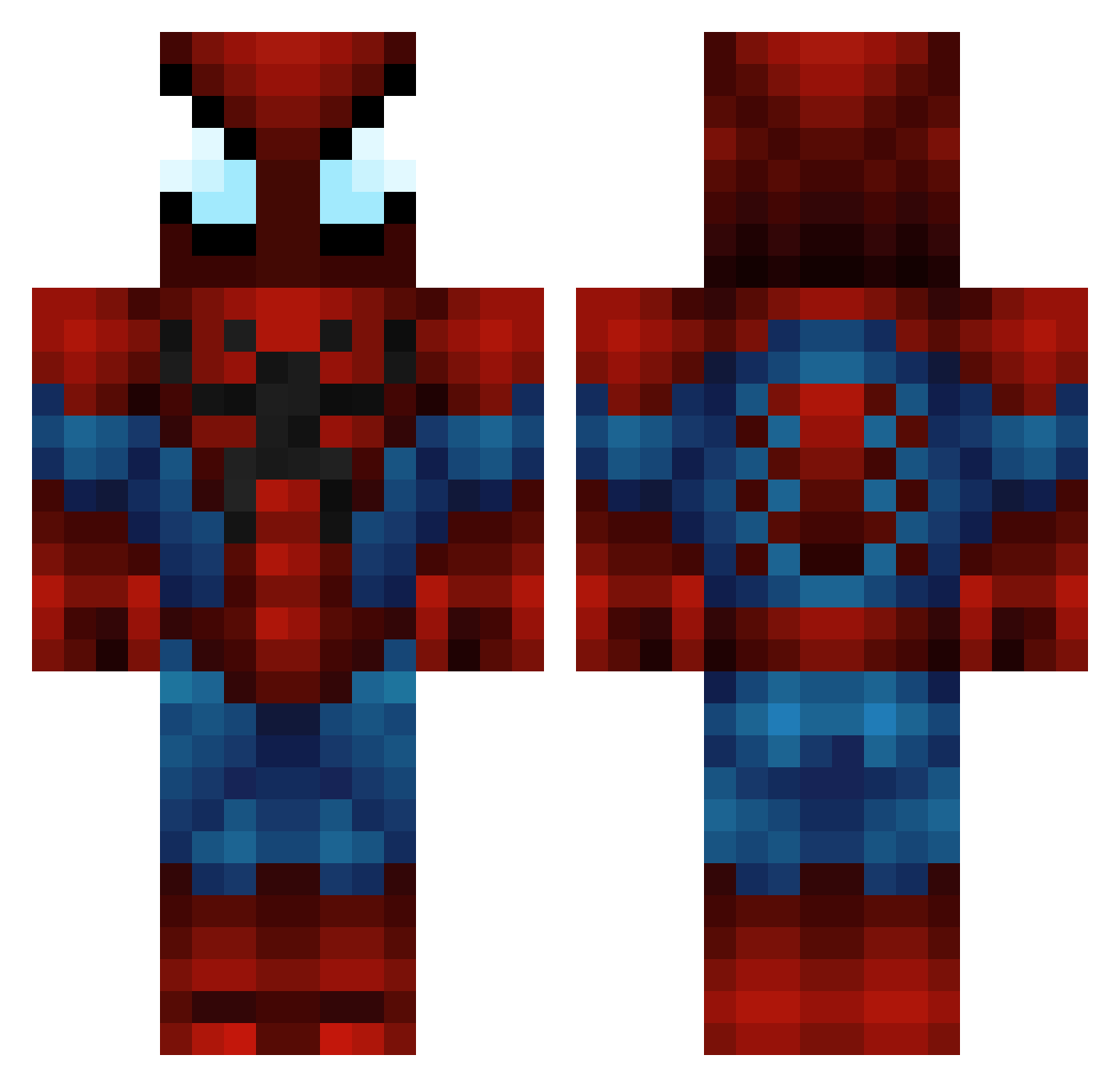 zDroblex Minecraft skin, front and back view
