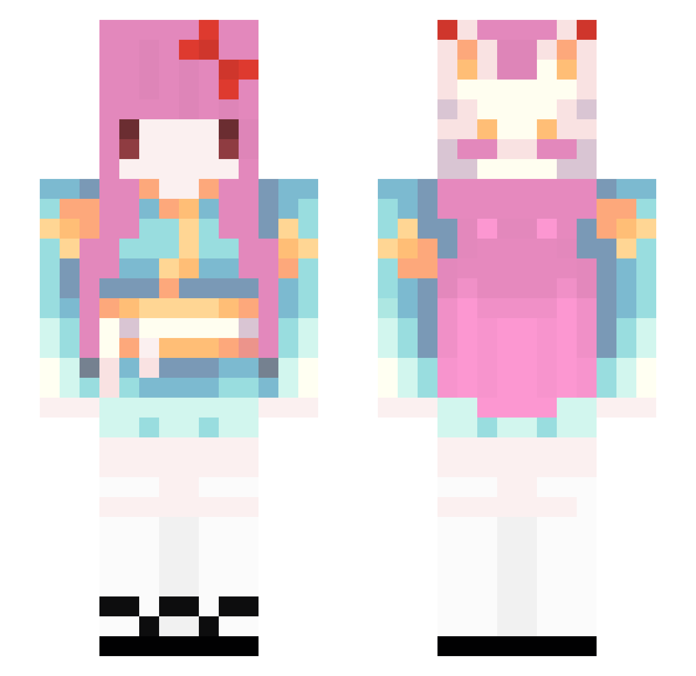 Stitch0328 Minecraft skin, front and back view