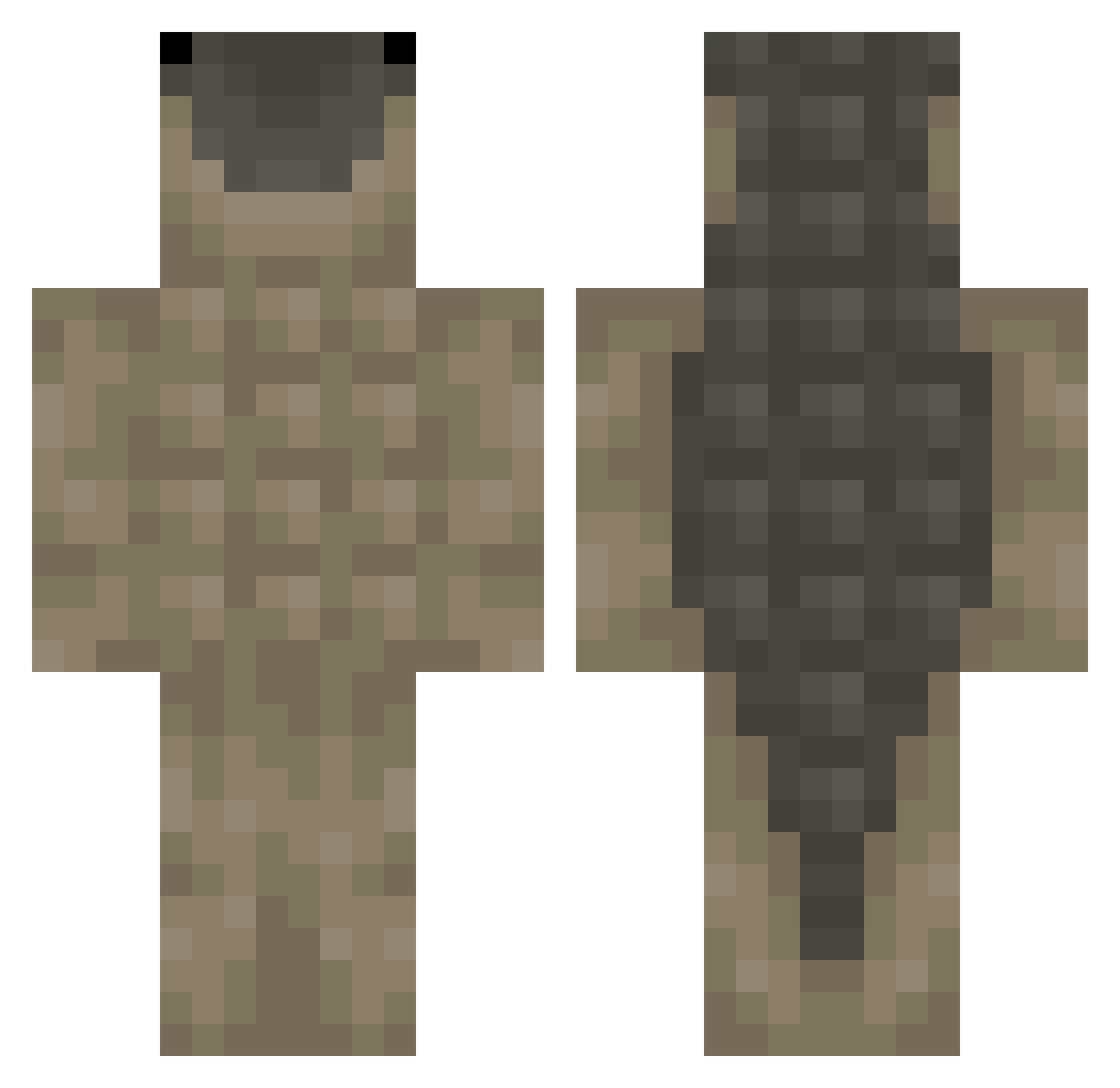 lilawp Minecraft skin, front and back view