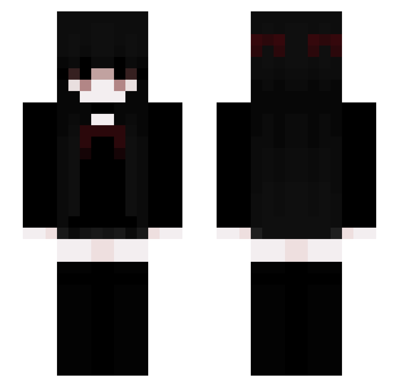 Zimbabwer Minecraft skin, front and back view