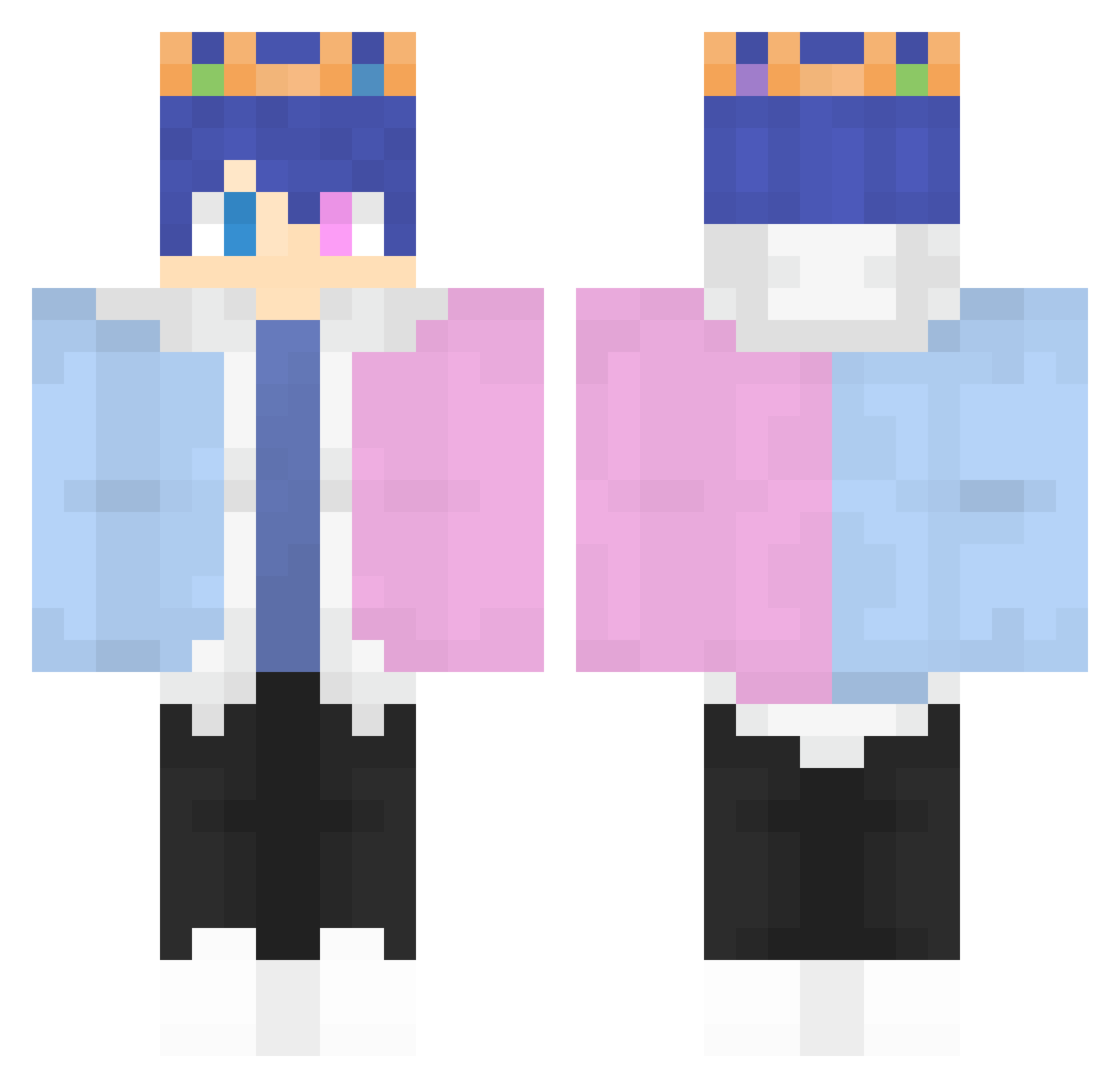 FoundSniper Minecraft skin, front and back view