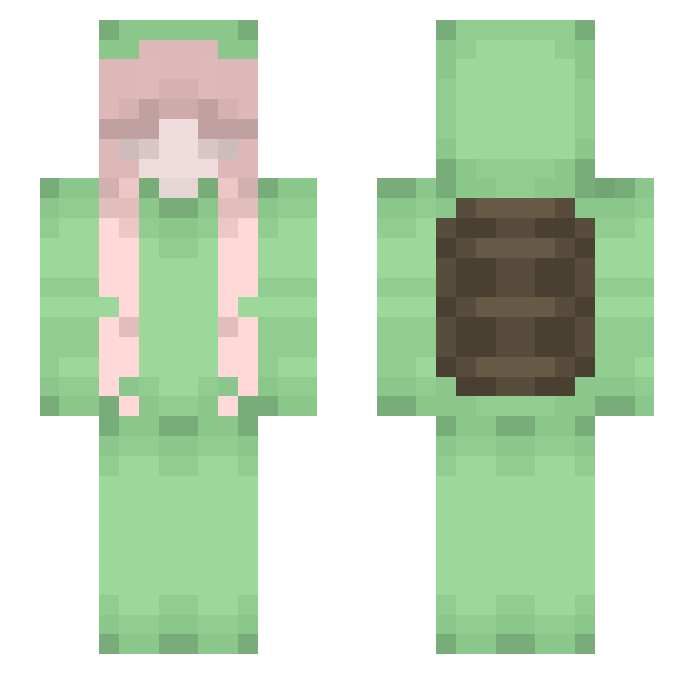 rzufikk Minecraft skin, front and back view