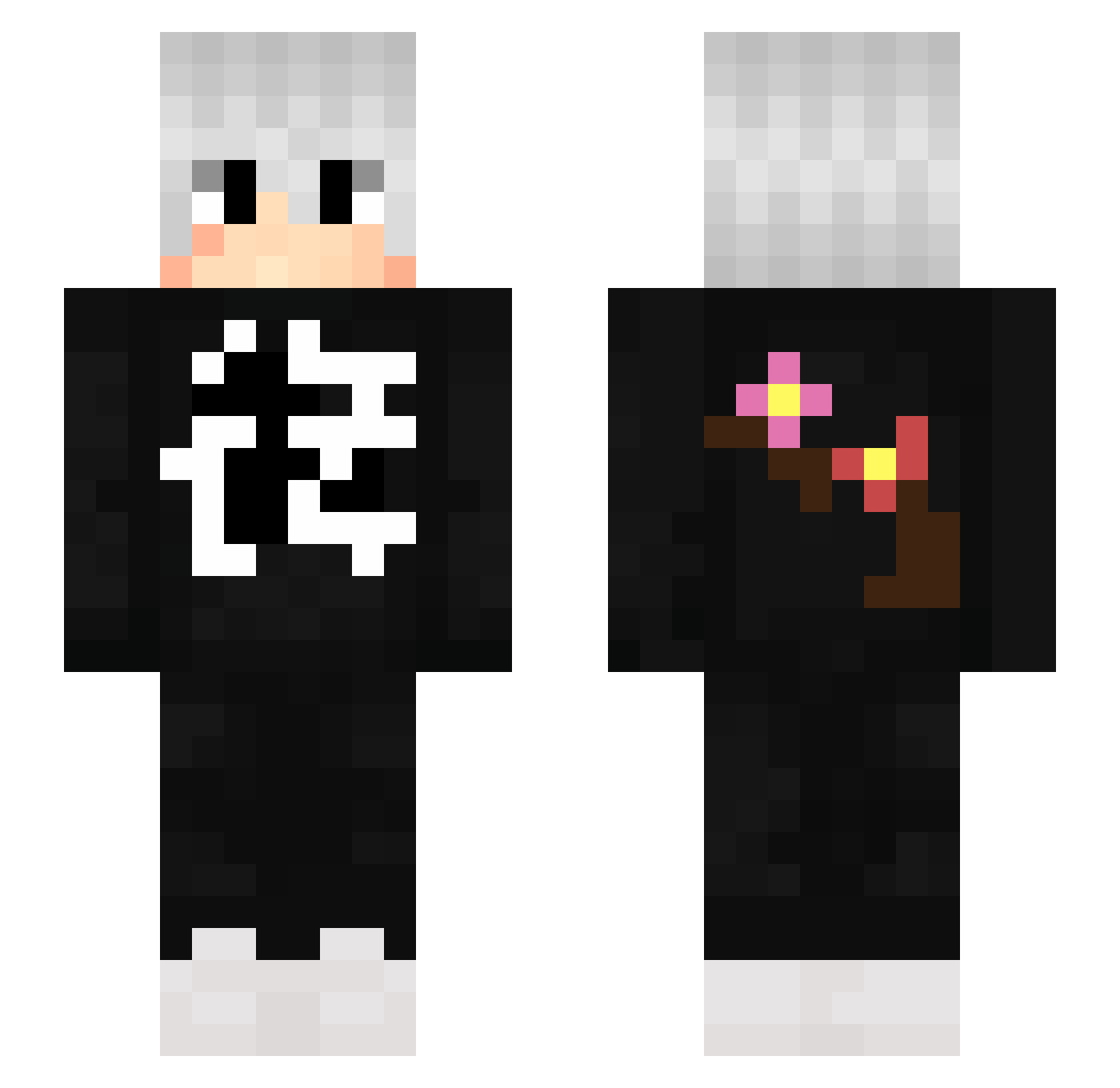 jw3419 Minecraft skin, front and back view