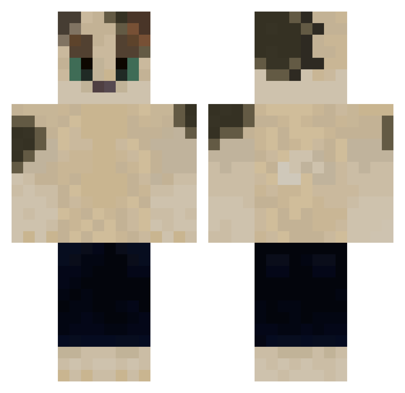 Cranberry34 Minecraft skin, front and back view