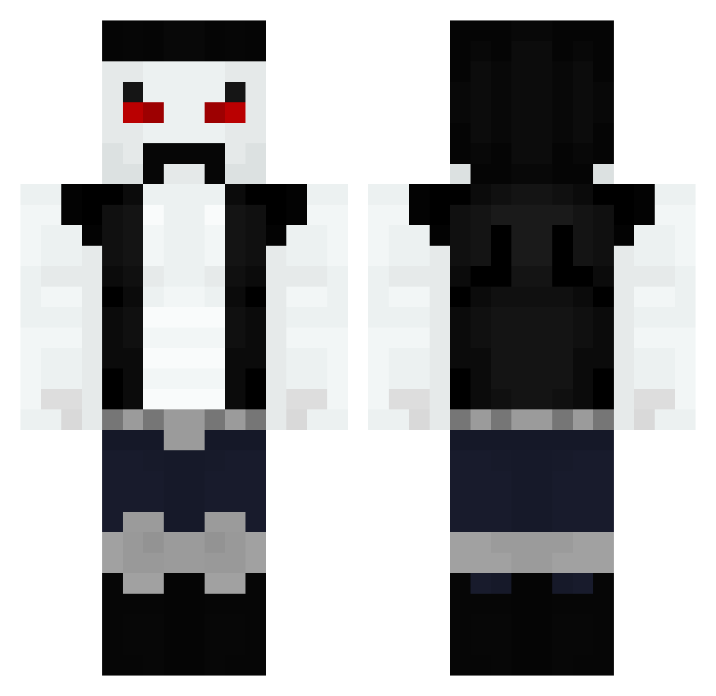 Bastichh Minecraft skin, front and back view