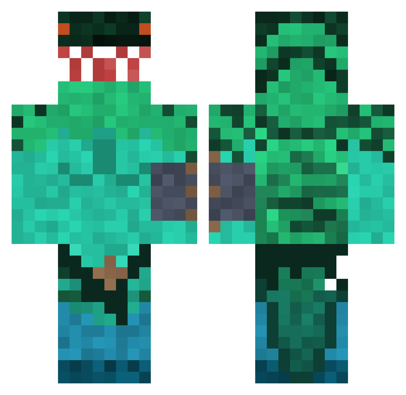n0leg1337 Minecraft skin, front and back view