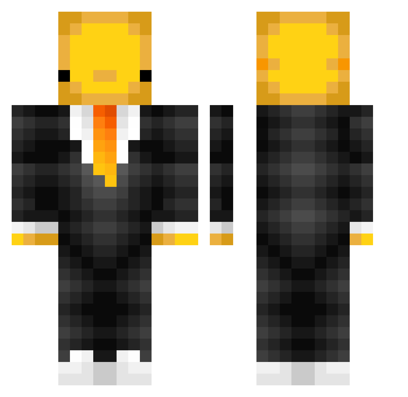 sherchans Minecraft skin, front and back view