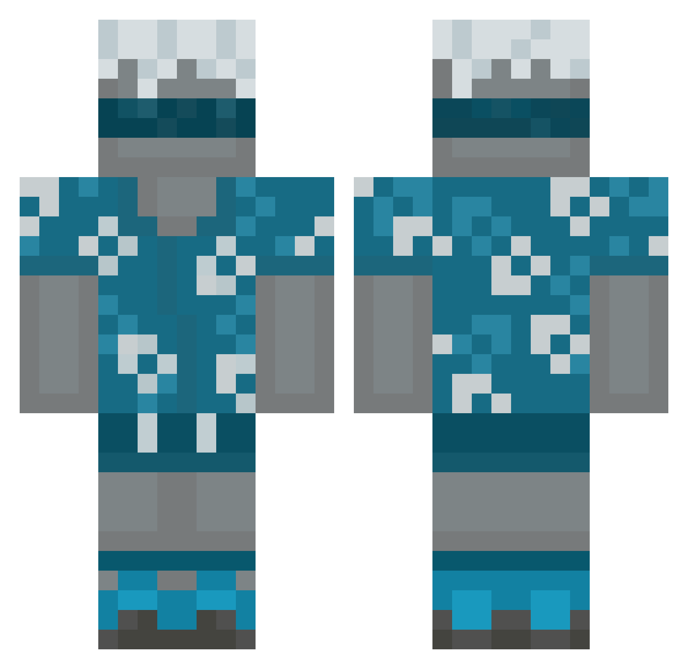 Toderoky Minecraft skin, front and back view
