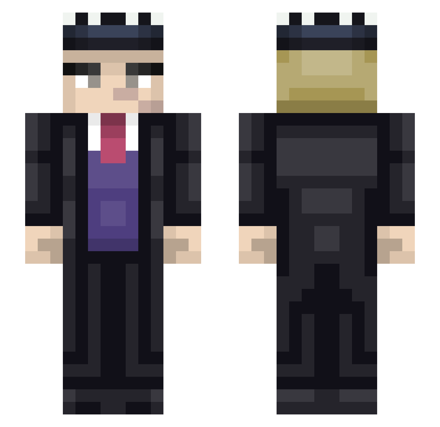 LeFeit Minecraft skin, front and back view