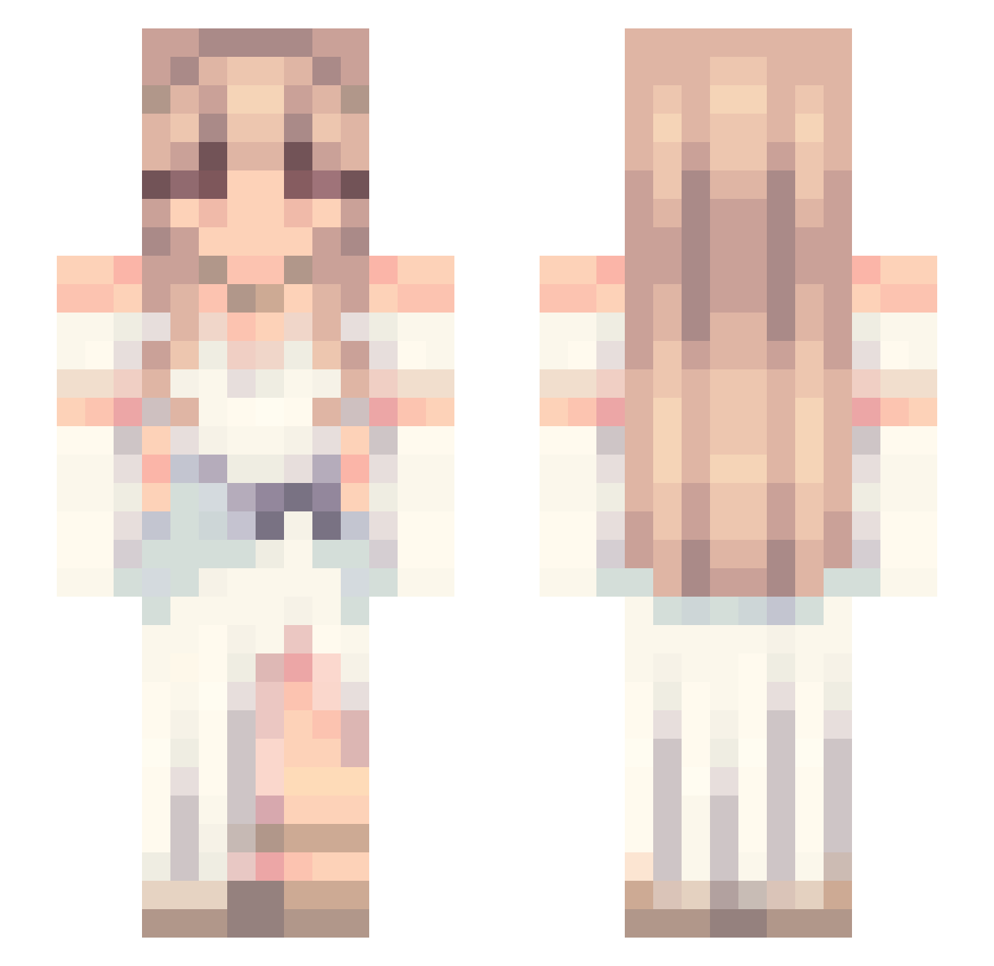 Astyriaa Minecraft skin, front and back view