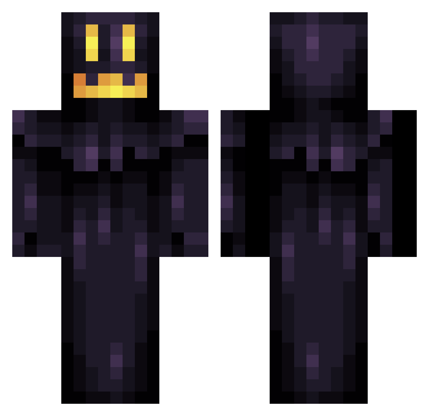 Cleanser Minecraft skin, front and back view