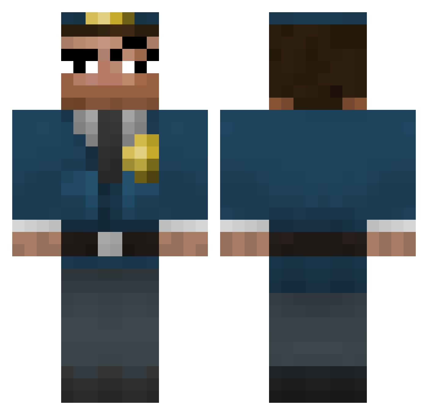 iagoZy Minecraft skin, front and back view