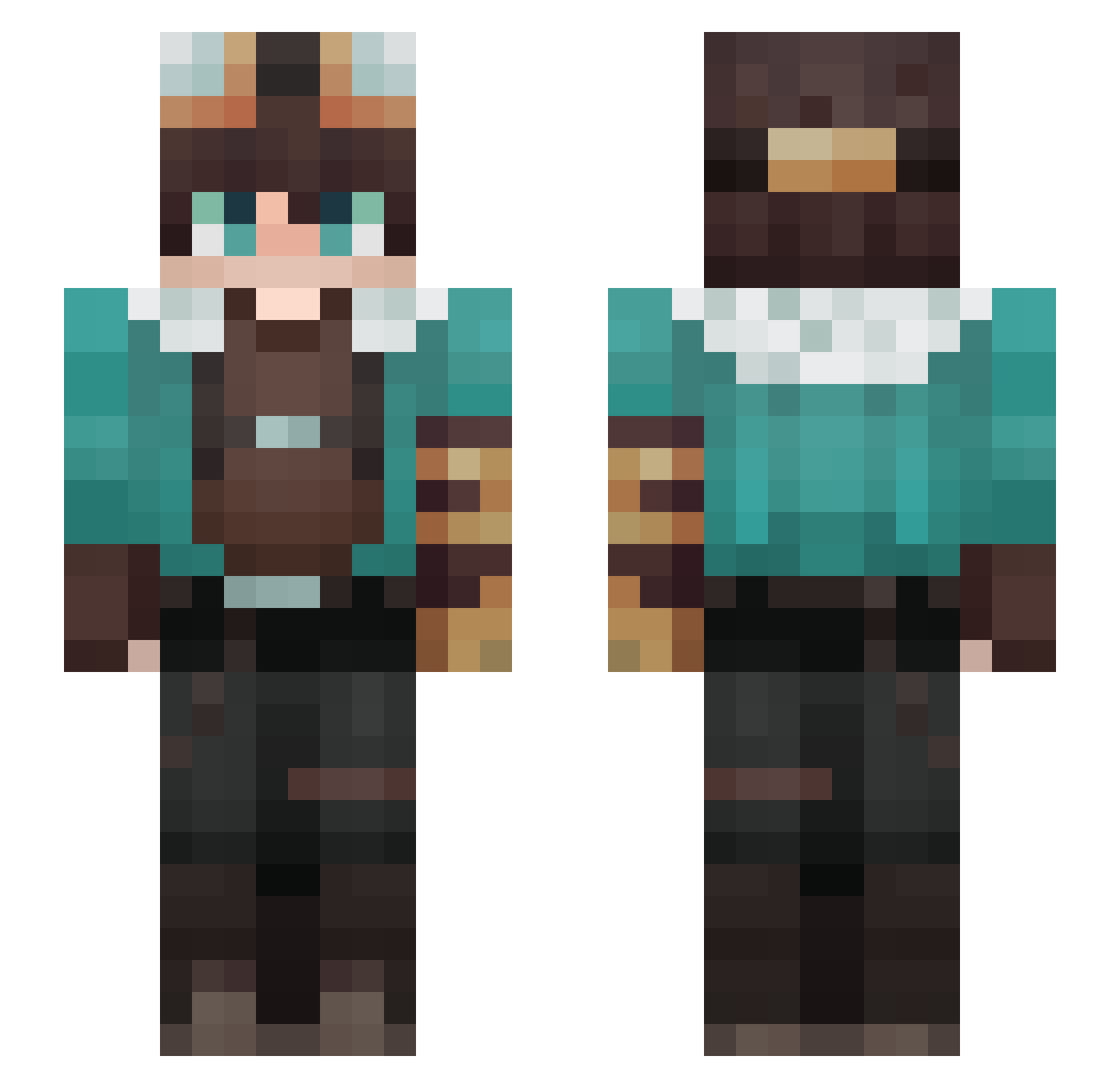 _Astrolotl_ Minecraft skin, front and back view