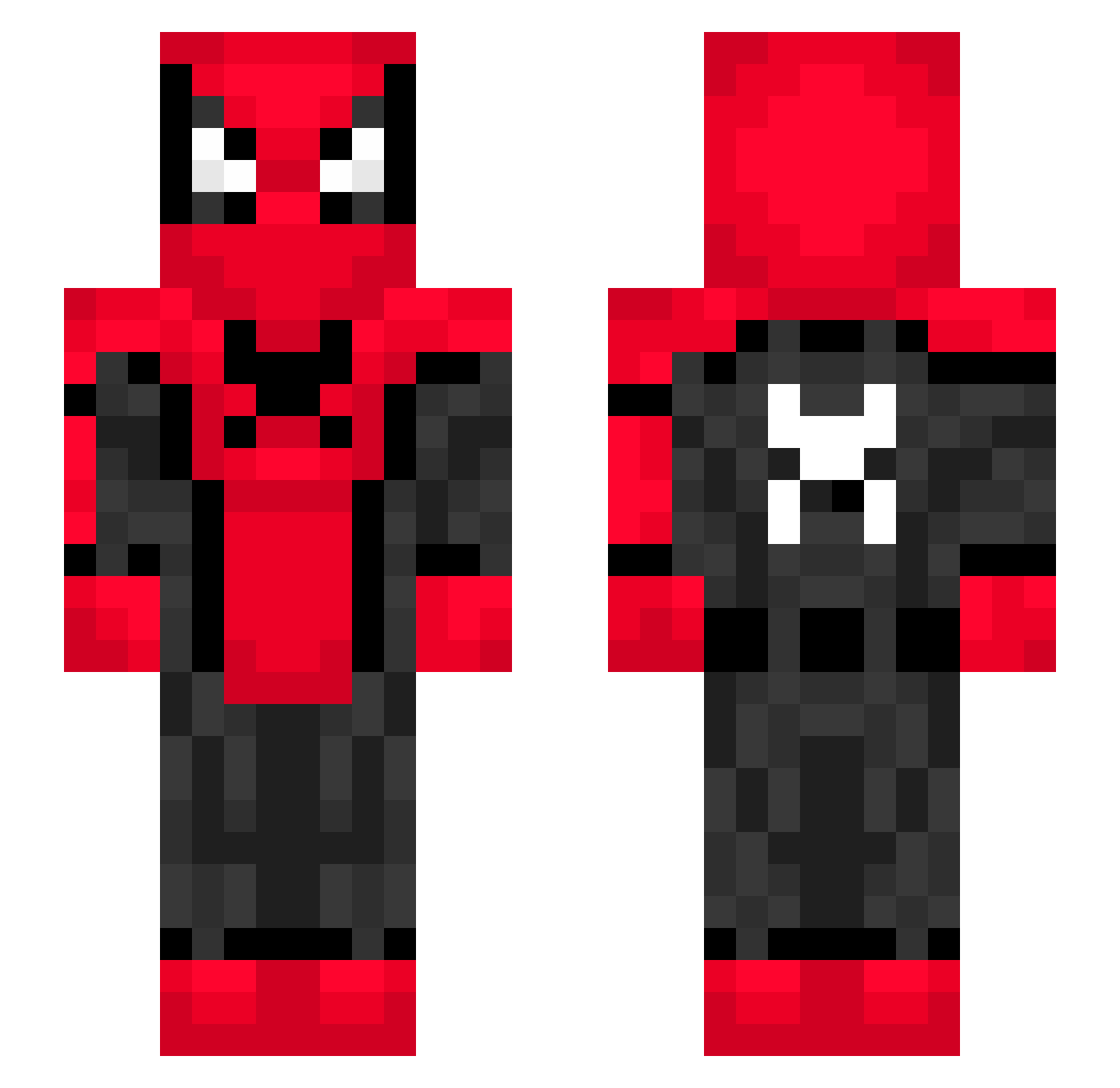 GabriXon Minecraft skin, front and back view