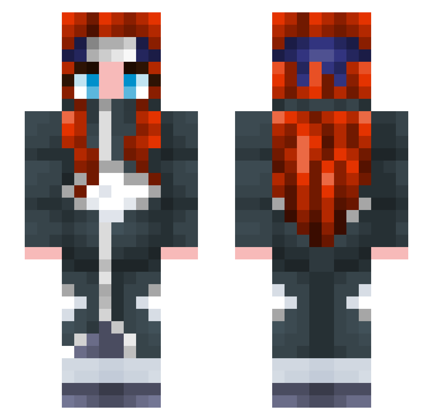 Monarch_XX Minecraft skin, front and back view