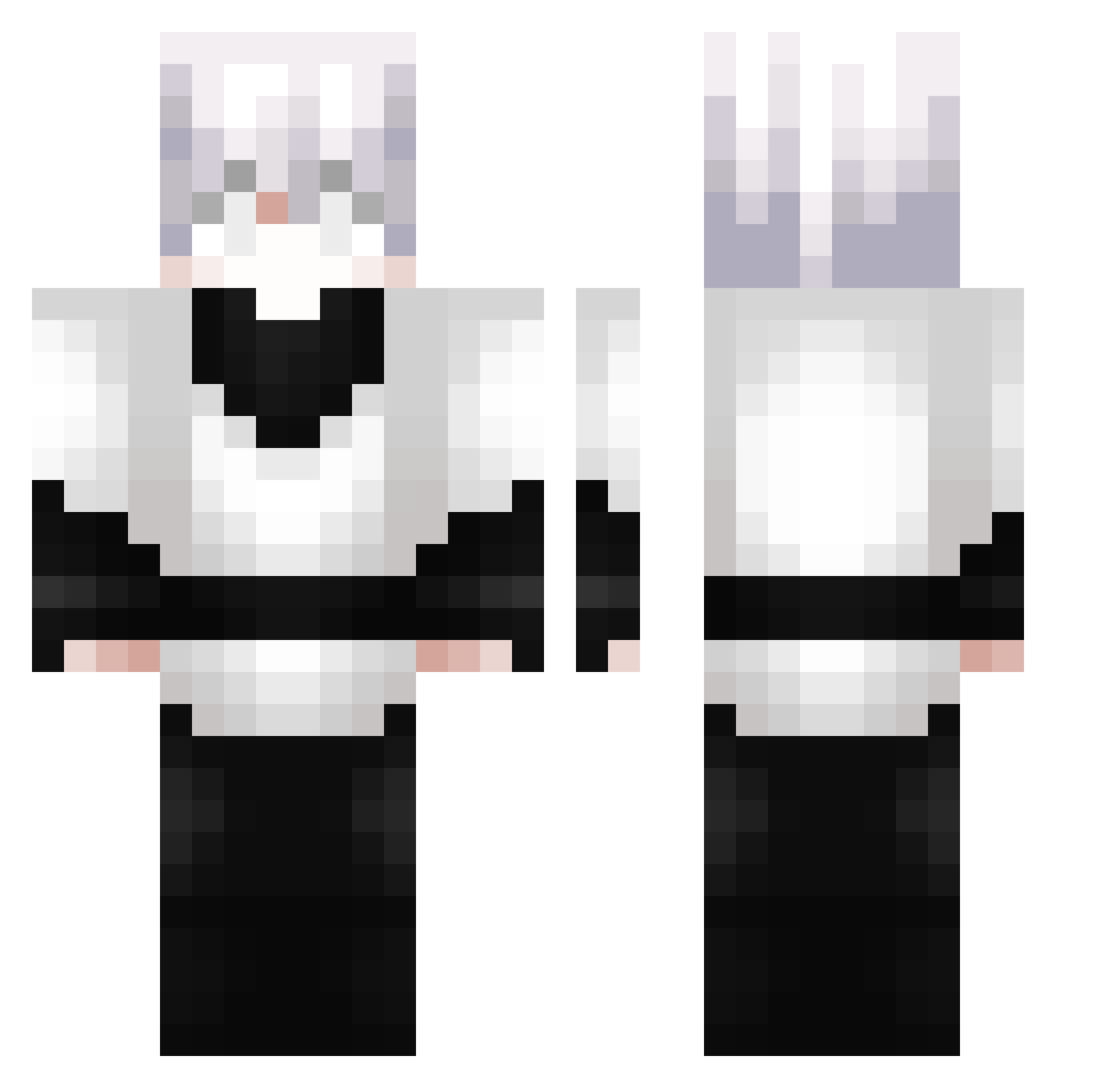 NyTo0983 Minecraft skin, front and back view