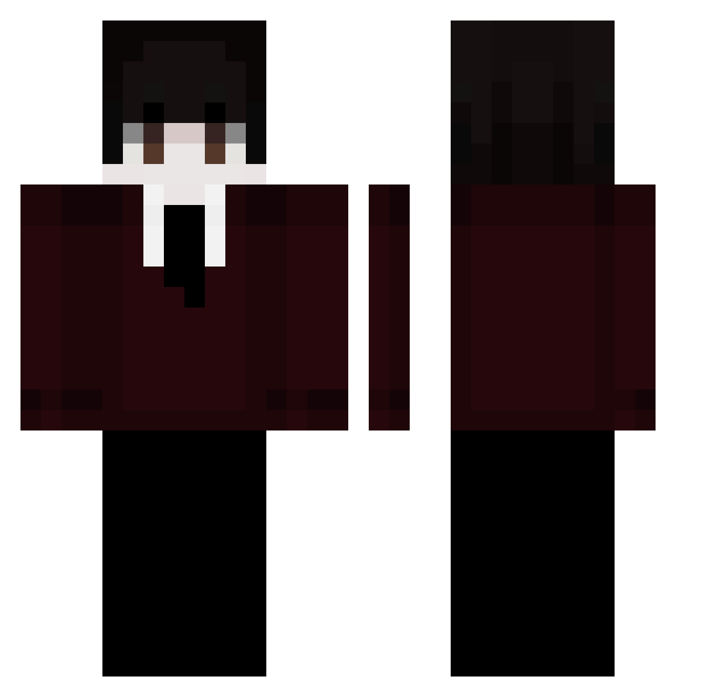 charleslebg Minecraft skin, front and back view
