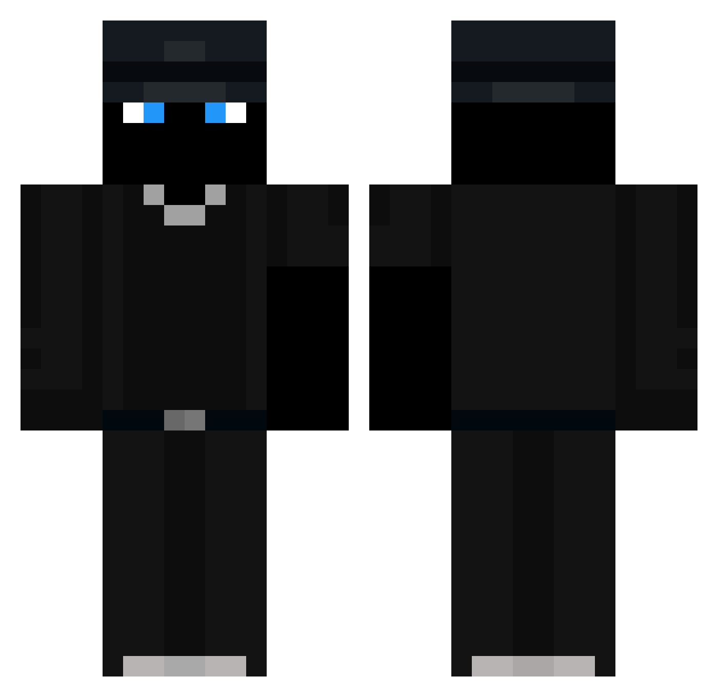 Getrekt59 Minecraft skin, front and back view