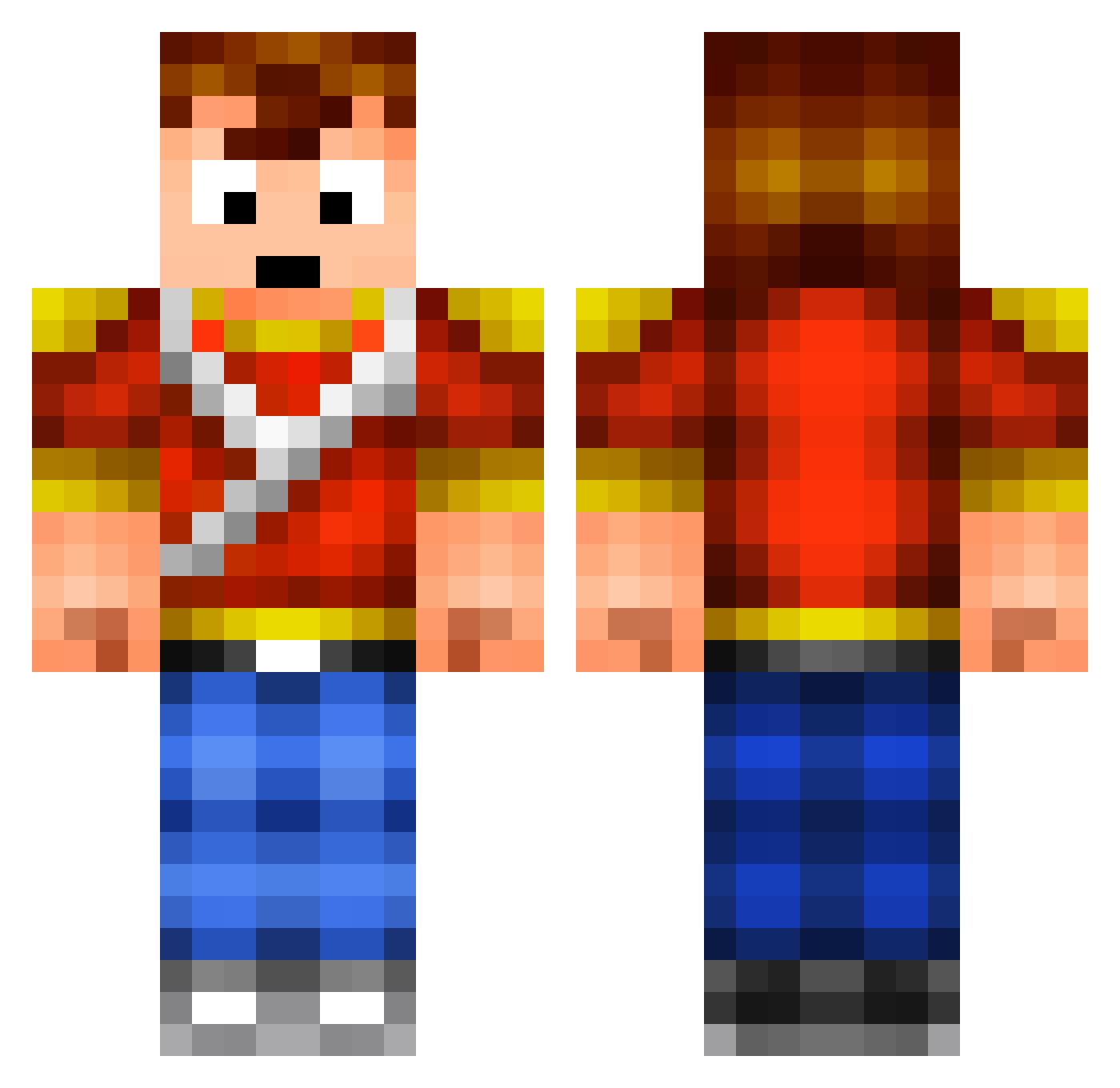 CN_YanJin Minecraft skin, front and back view