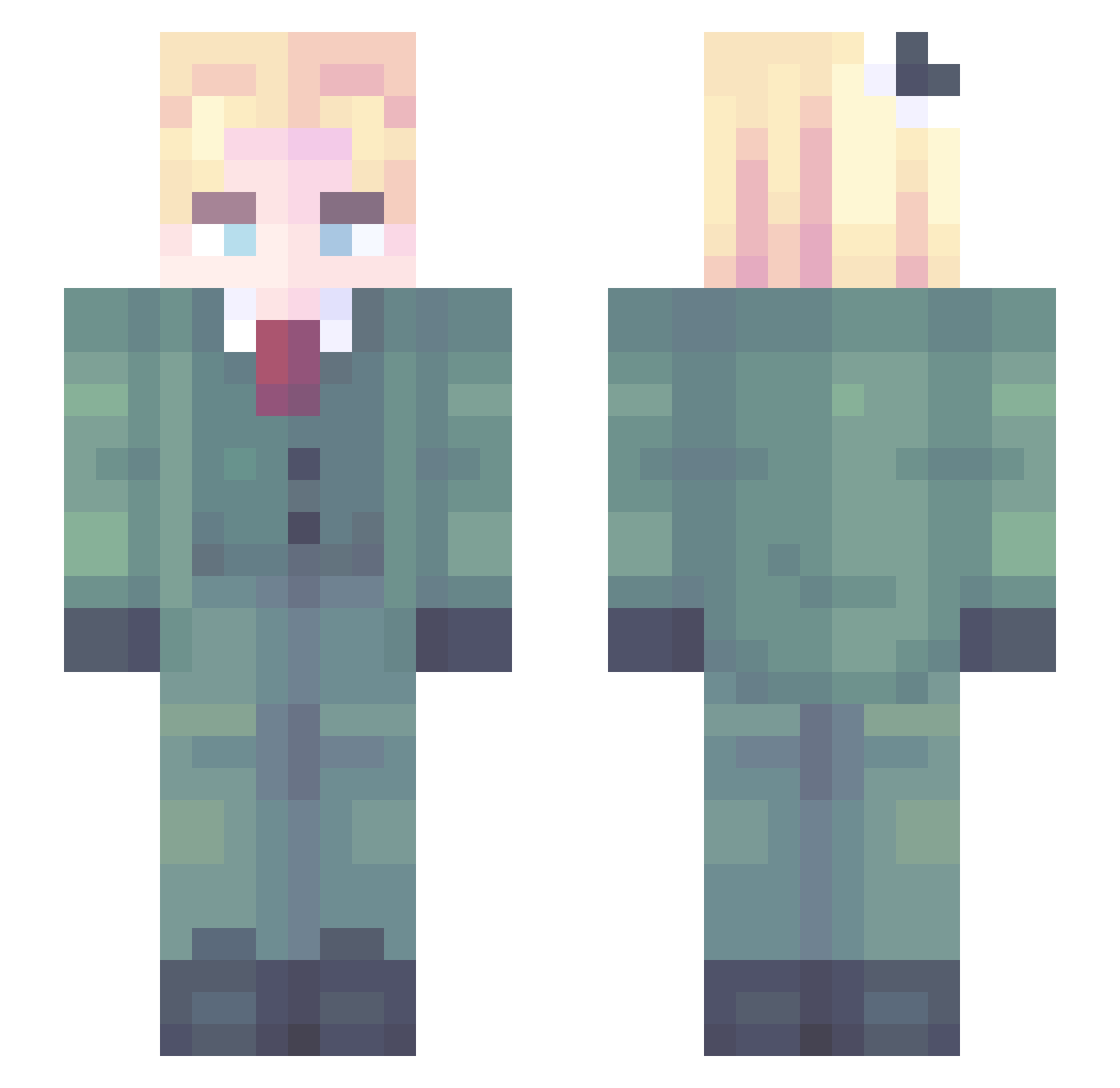 lukethekoopa Minecraft skin, front and back view
