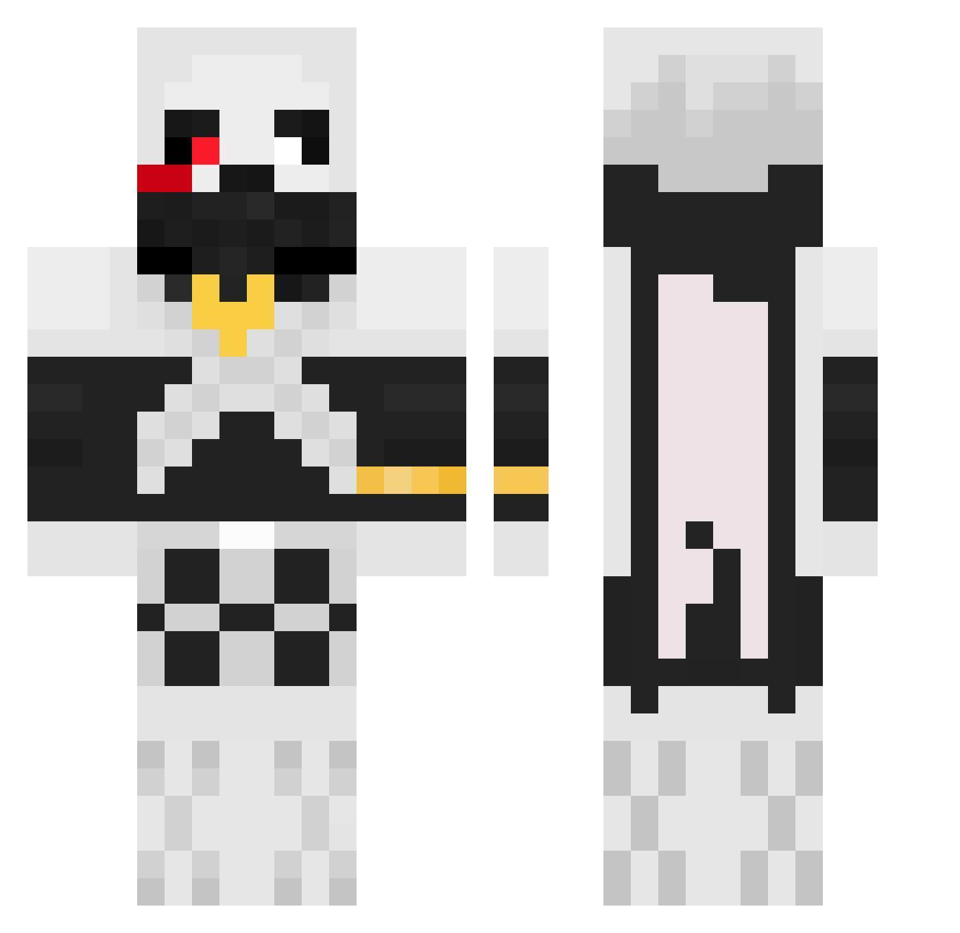 Timetraveler55 Minecraft skin, front and back view