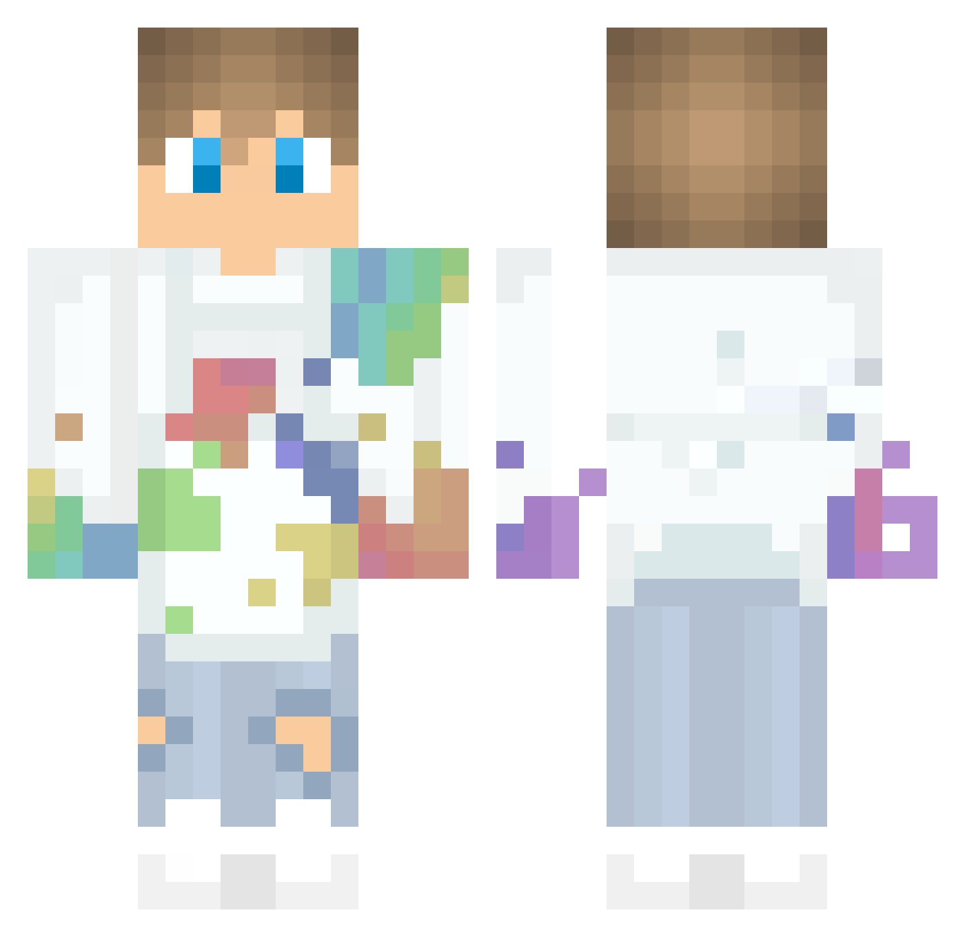 JamezArt Minecraft skin, front and back view