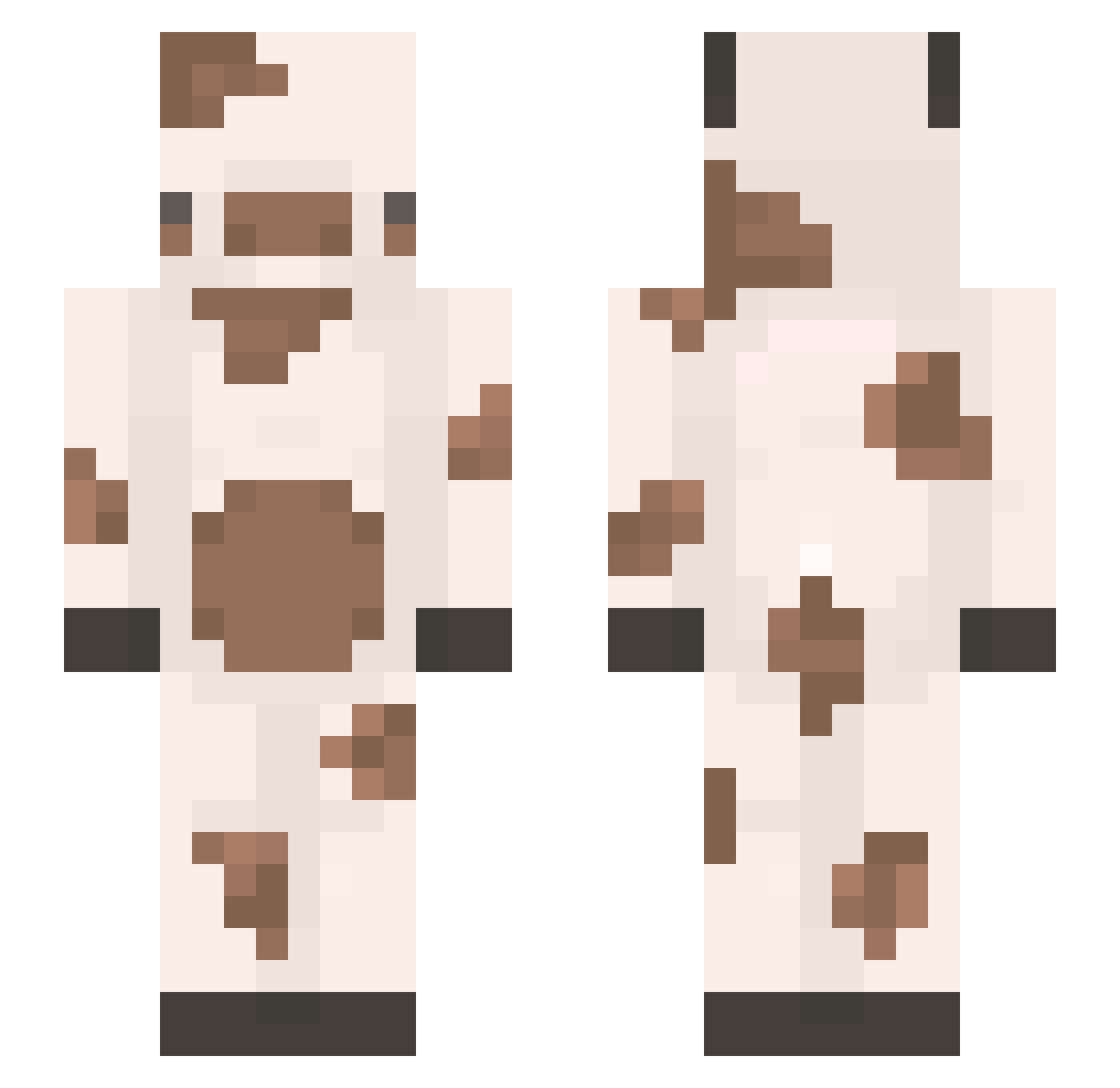 teineuram Minecraft skin, front and back view