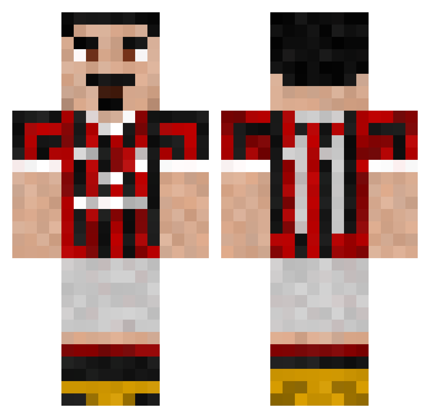 Cillo21 Minecraft skin, front and back view