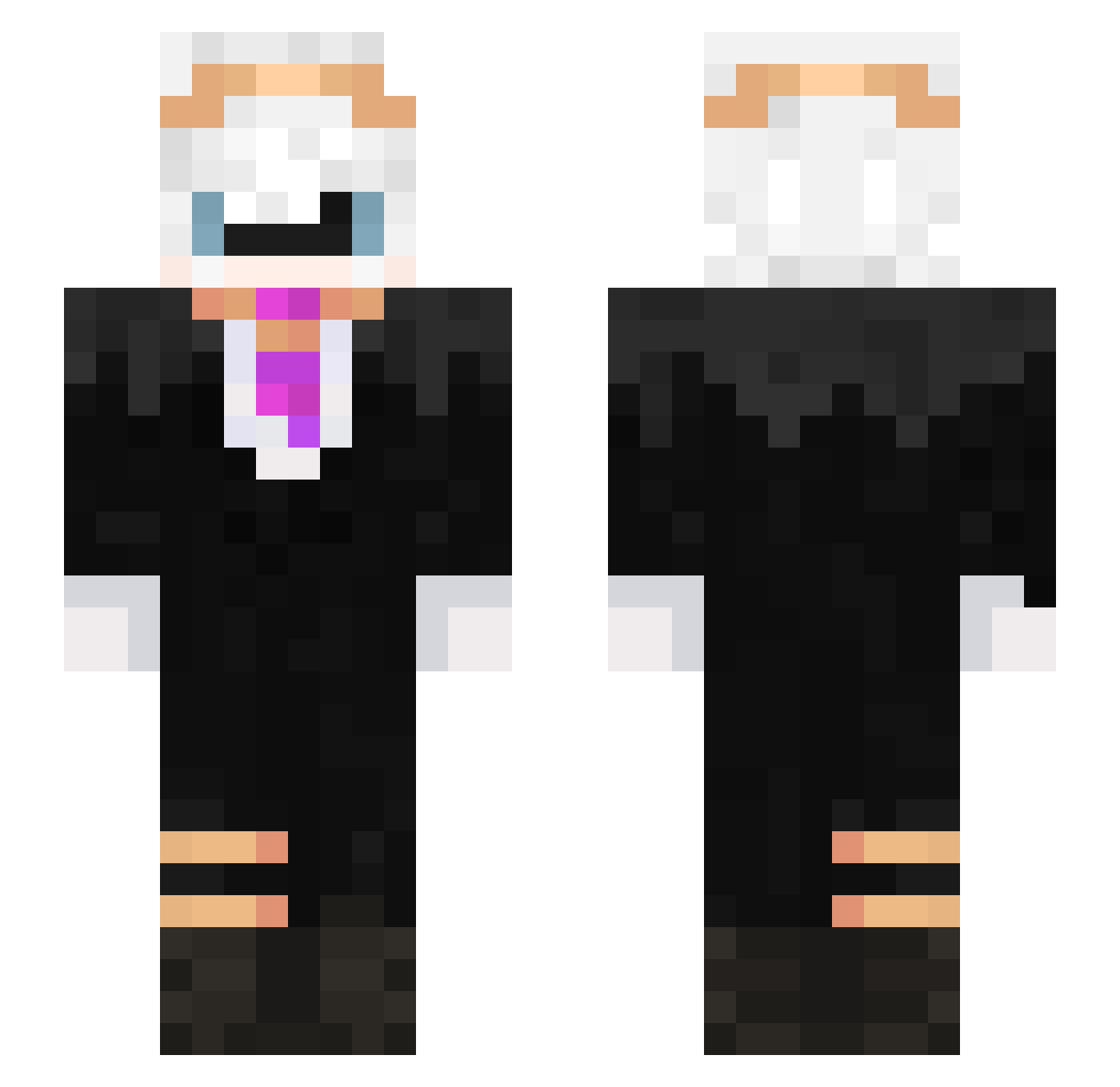 Taxduoyay Minecraft skin, front and back view