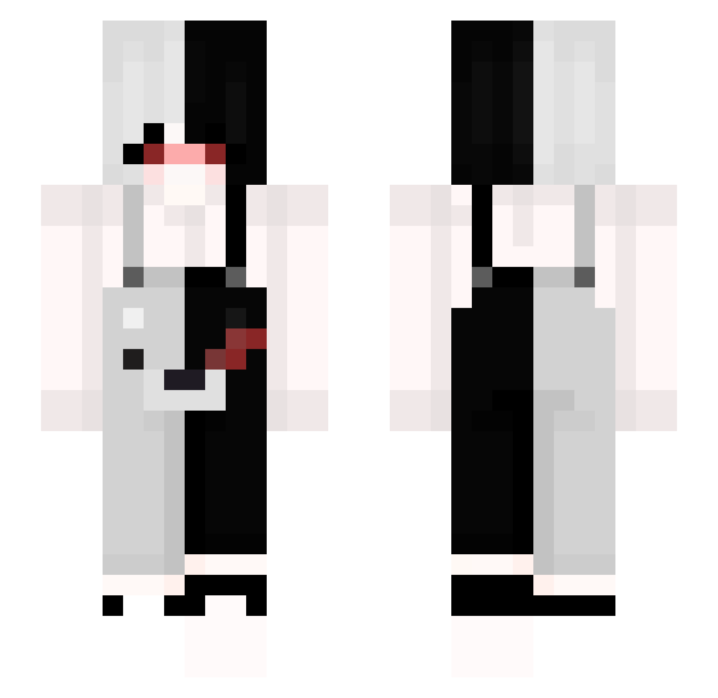 MushramXD Minecraft skin, front and back view