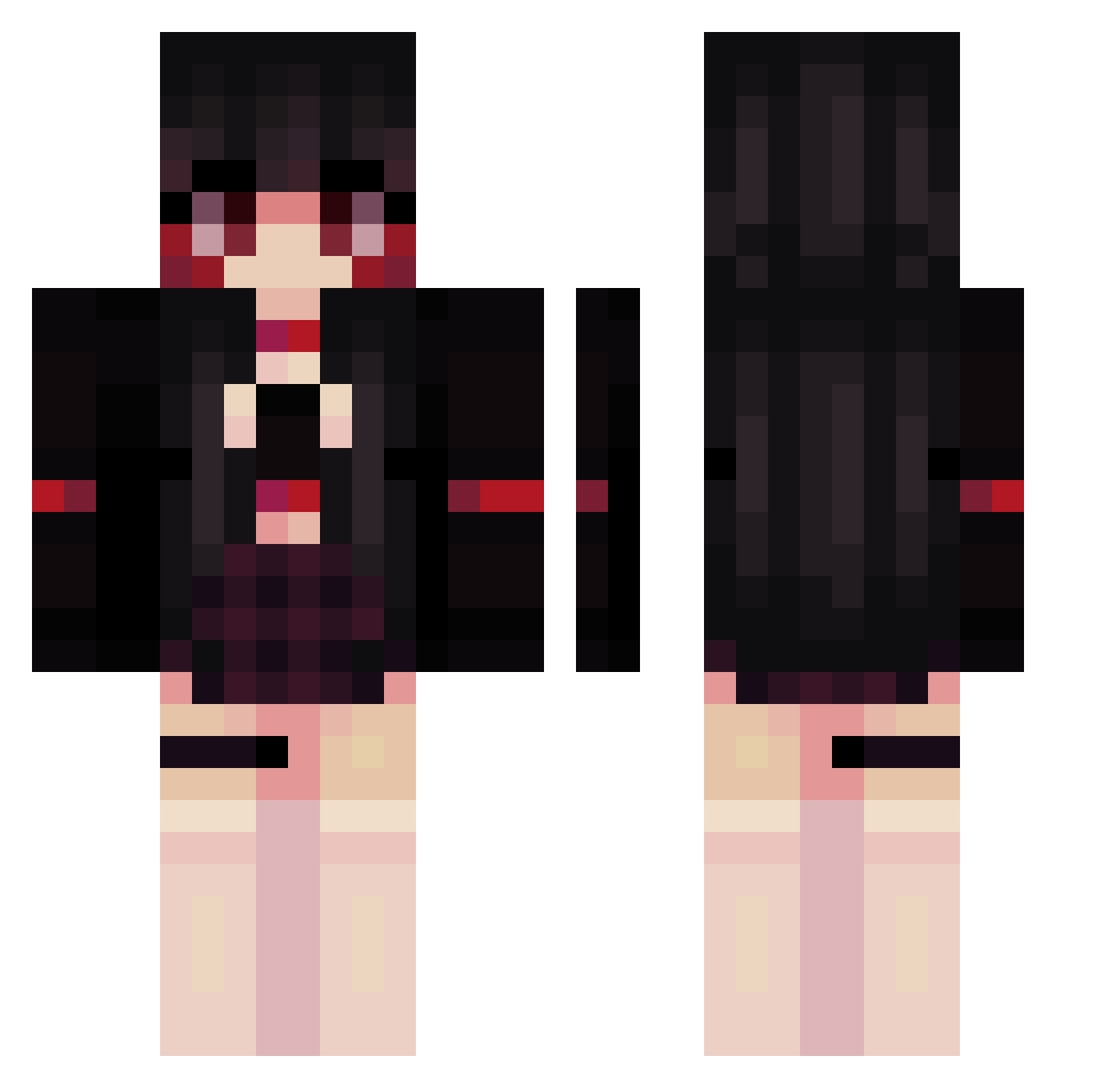 Ennnnn1 Minecraft skin, front and back view