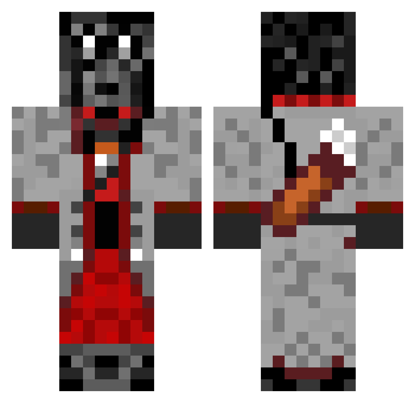 ThomasSaxo Minecraft skin, front and back view