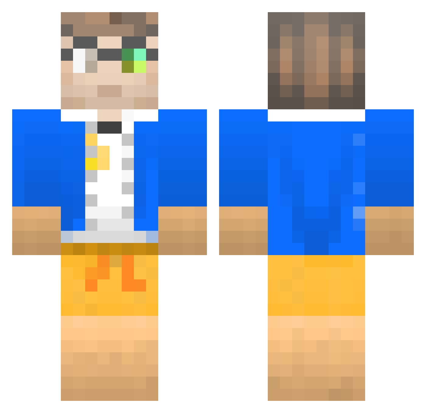 zloigenie Minecraft skin, front and back view