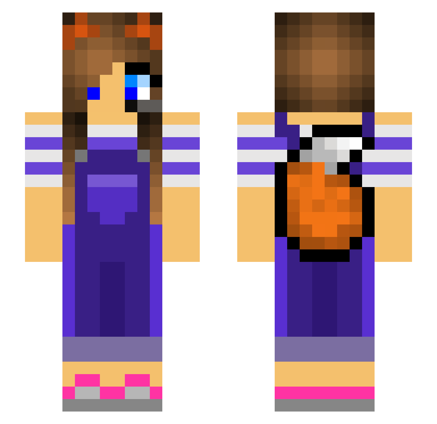 Starskimmer Minecraft skin, front and back view