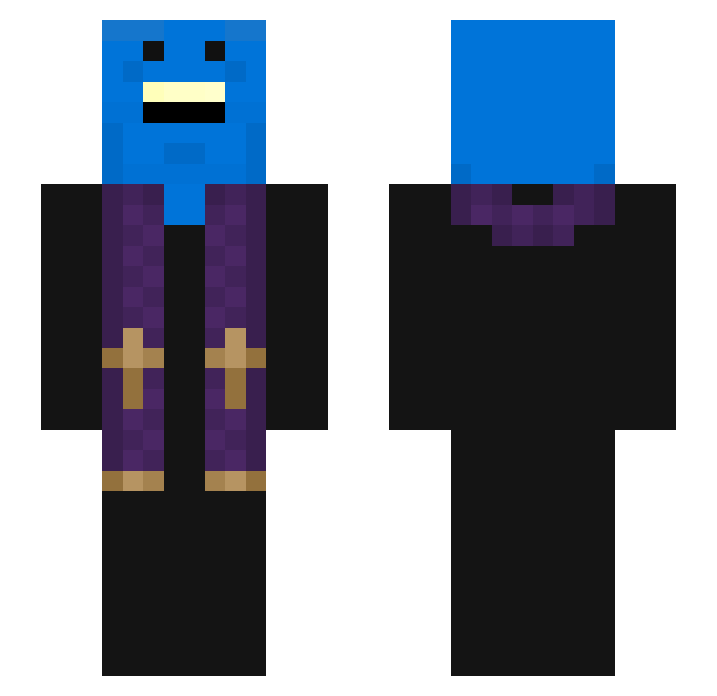 PriestPlubbor Minecraft skin, front and back view