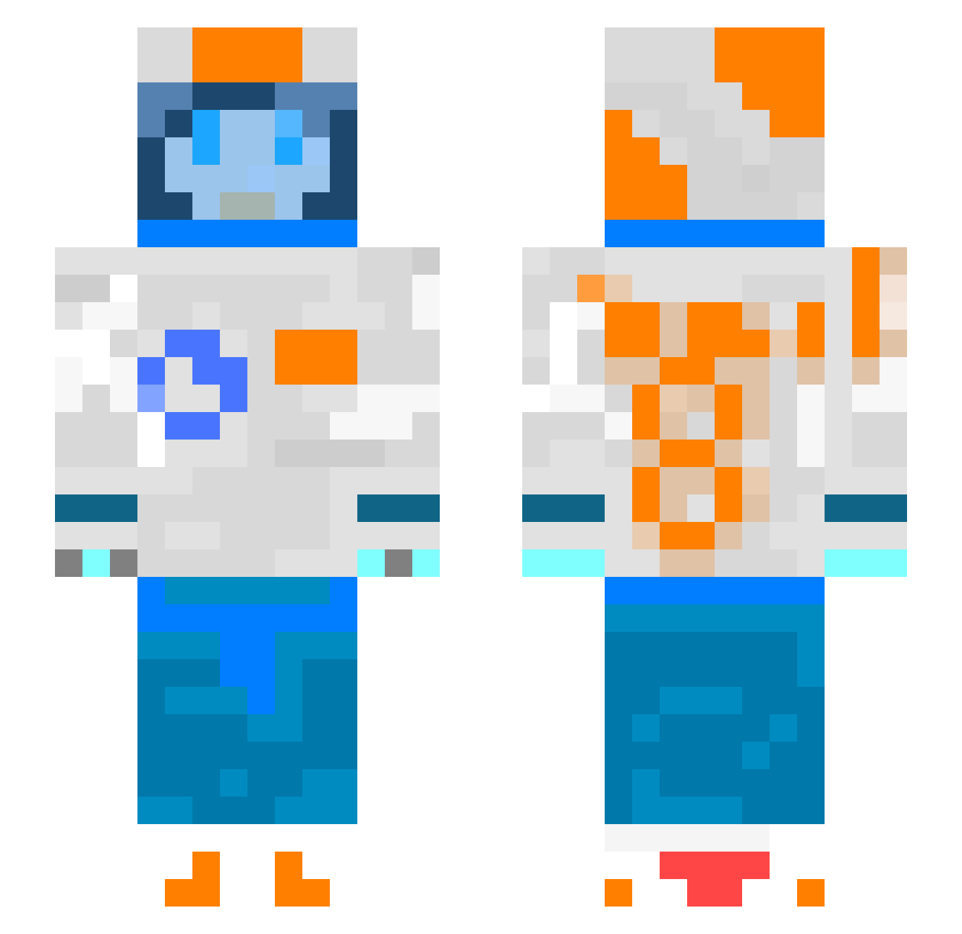wartortle008 Minecraft skin, front and back view