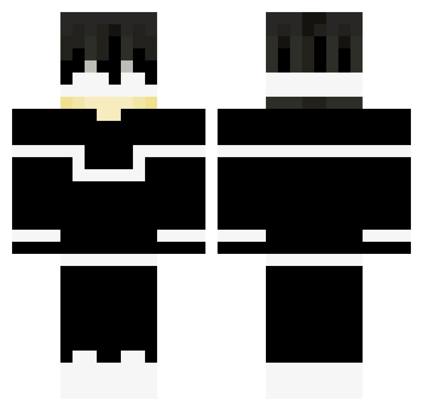Tamsarian Minecraft skin, front and back view