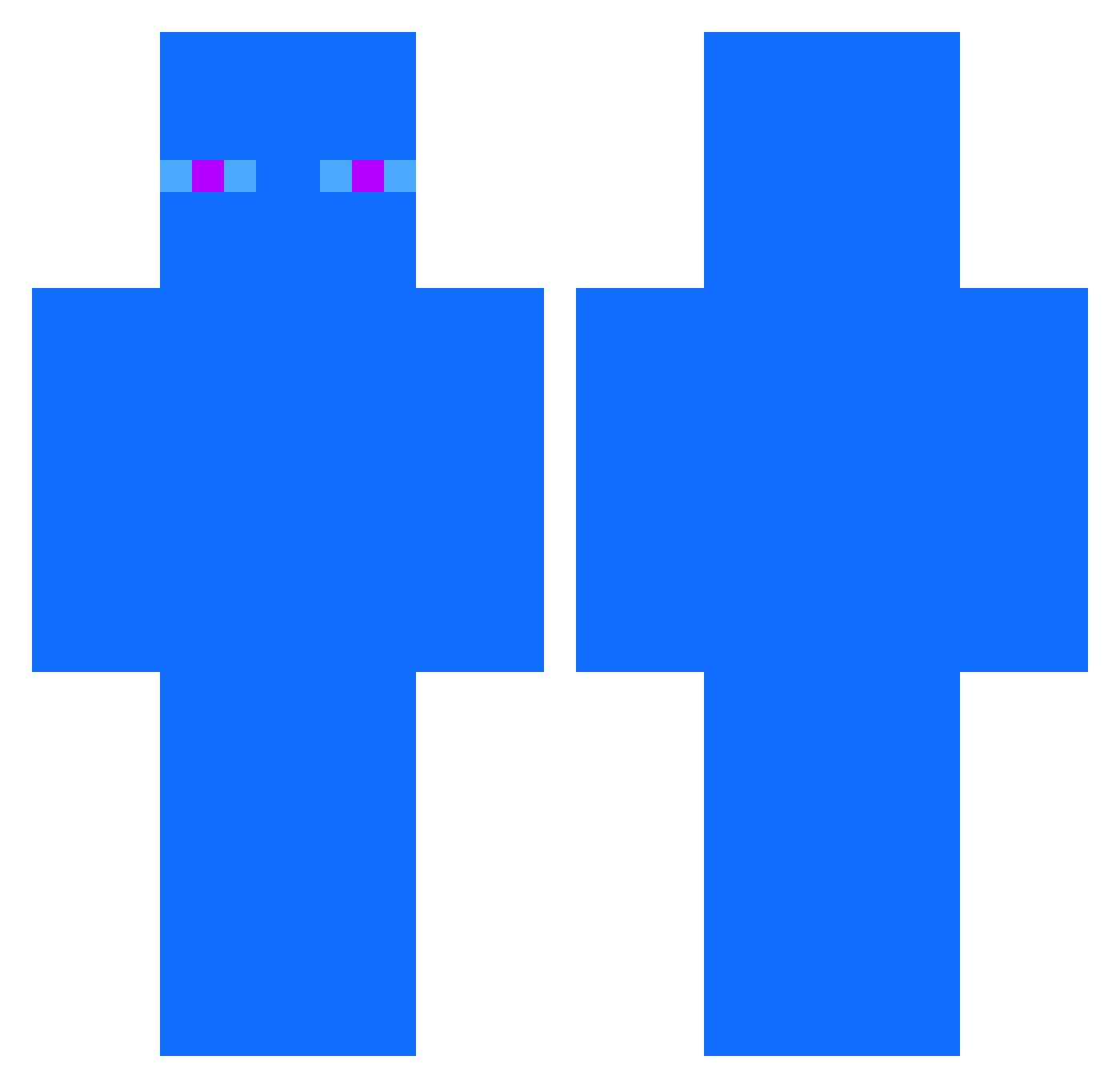 Trypl7 Minecraft skin, front and back view