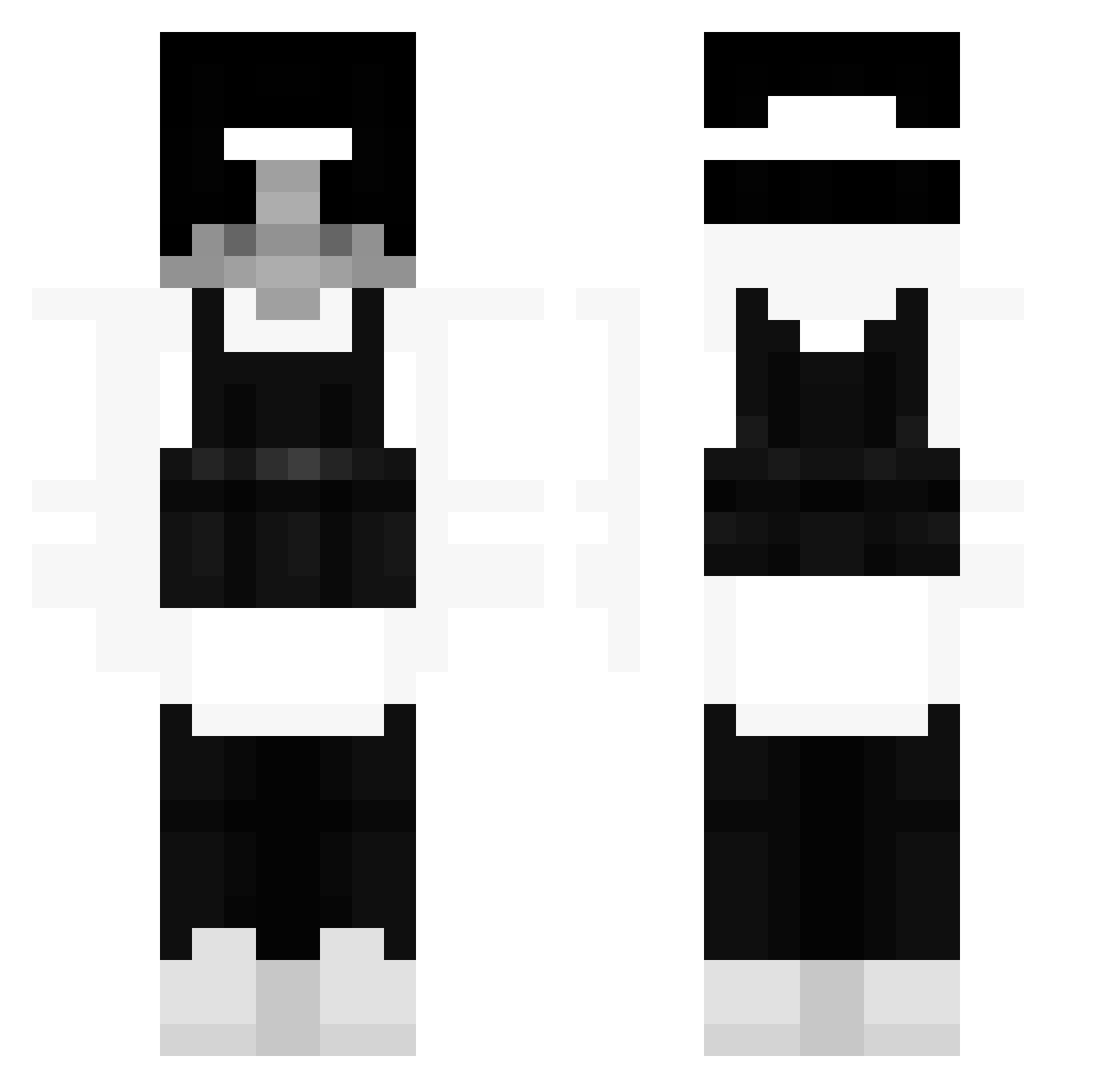 yenq Minecraft skin, front and back view