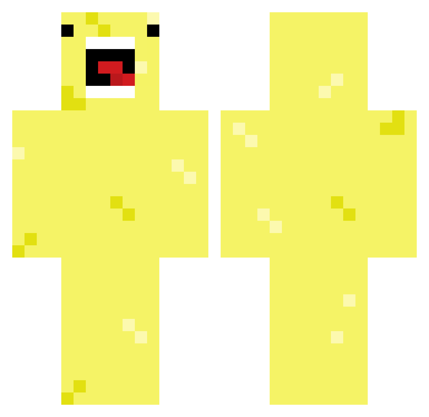 Precool Minecraft skin, front and back view
